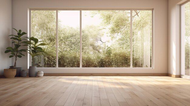 Empty primary bedroom before virtual staging